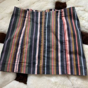 denim multicolored skirt